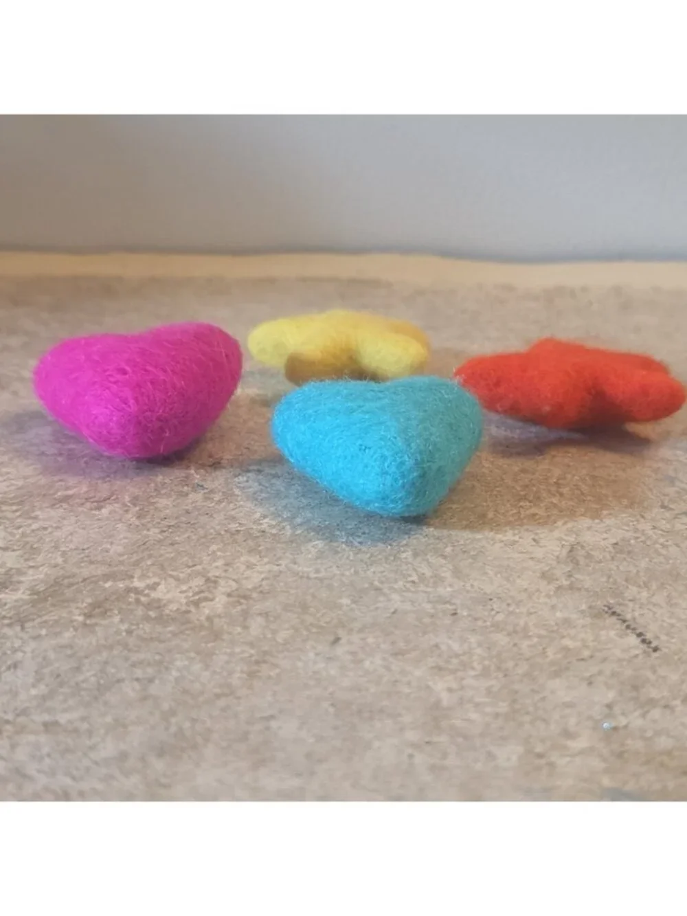 Set of 3 Felt Wool Stars and Hearts Sachets Crafts Bowl Filler